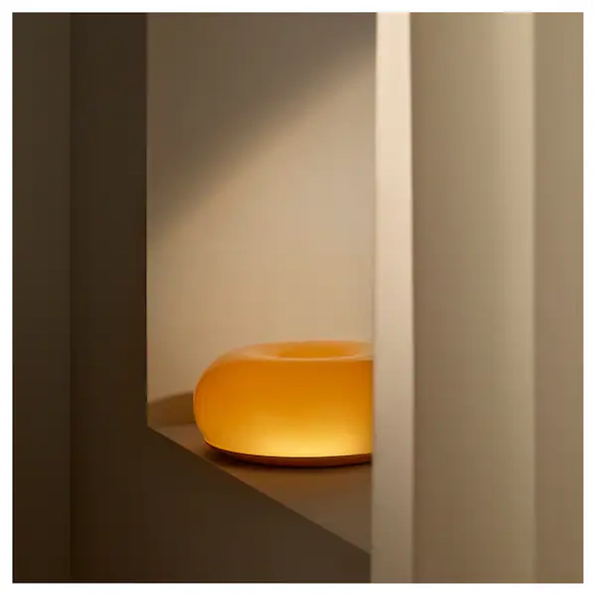 VARMBLIXT Tisch-/Wandleuchte, LED, orange Glas/rund, 30 cm - IKEA Deutschland