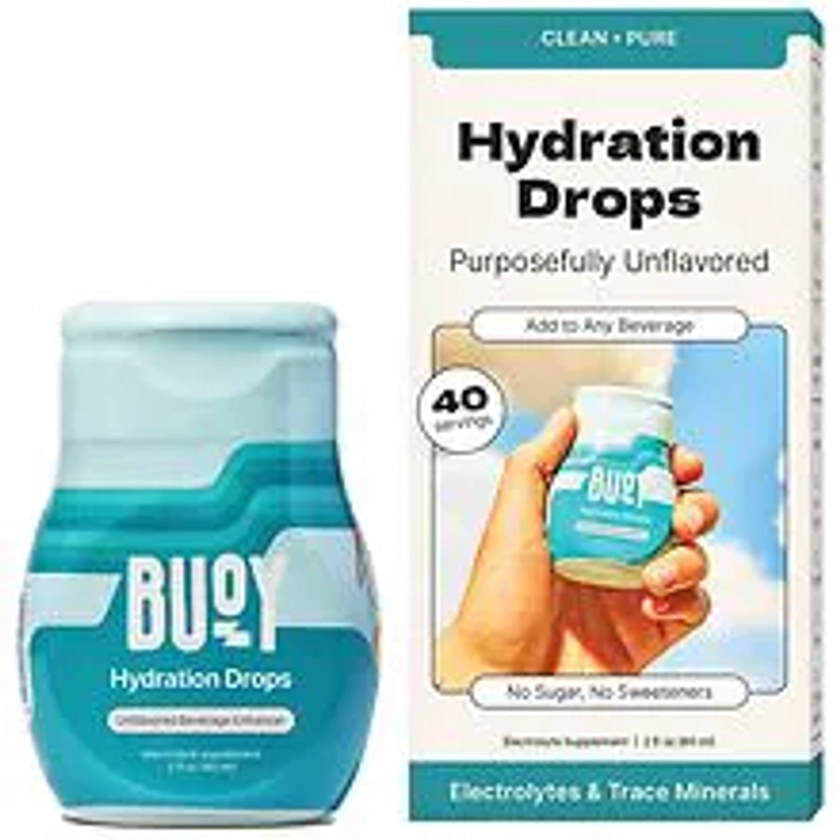 Buoy Unsweetened Hydrating Electrolyte Drops Unflavored