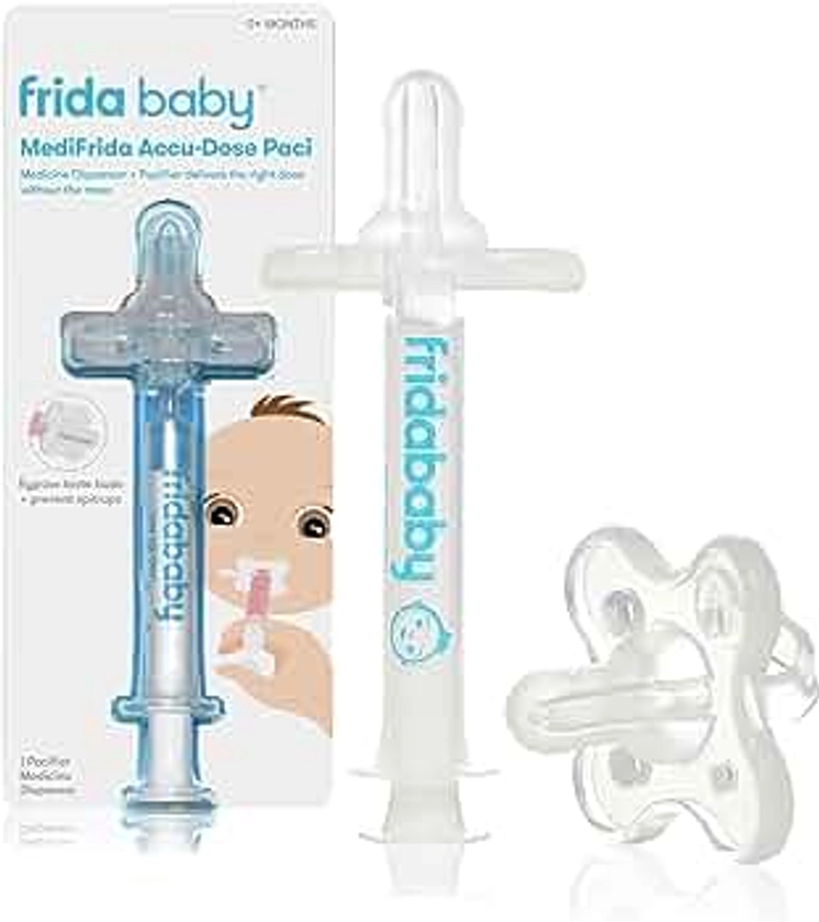 Frida Baby Medicine Pacifier, Medi Frida Baby Medicine Syringe & Accu-Dose Pacifier, Baby Medicine Dispenser for Mess & Fuss Free Use