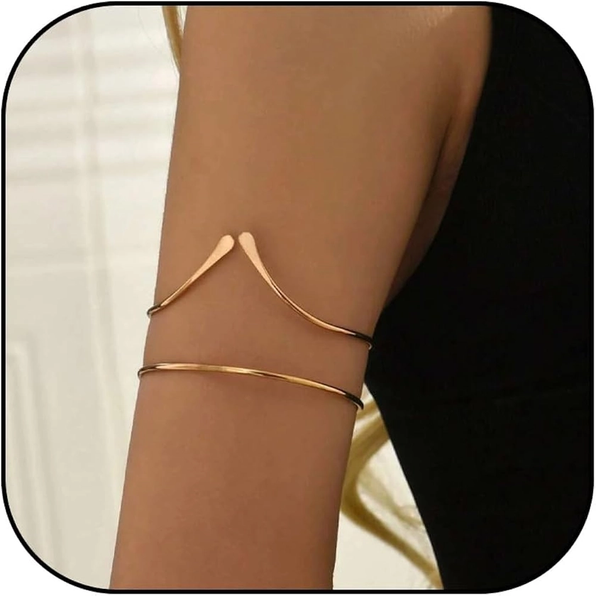 Amazon.com: Minimalist Arm Cuff Jewelry for Women Gold Arm Cuff Upper Arm Dainty Layered Arm Bangle Bracelet Armband Armlet Jewelry: Clothing, Shoes & Jewelry