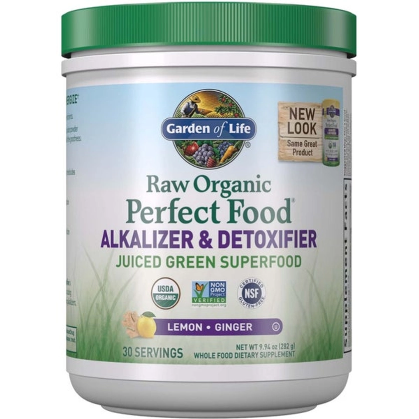 Garden of Life Raw Organic Perfect Food Alkalizer & Detoxifier Lemon-Ginger 282g