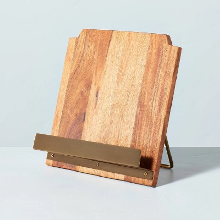 Wood Cookbook Holder with Metal Ledge - Hearth & Hand™ with Magnolia