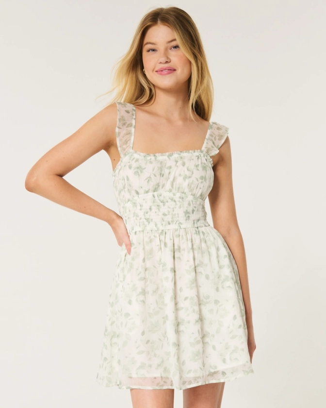 Damen Hollister Minikleid aus Saidie-Chiffon mit Flatterärmeln | Damen Kleider und Einteiler | HollisterCo.com