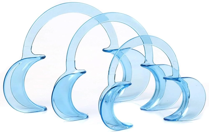 Amazon.com: LA MIERE Dental Cheek Retractor Mouth Opener for Teeth Whitening C-Shape Autoclavable, Clear Blue (Large,Small,Medium Pack of 3) : Industrial & Scientific