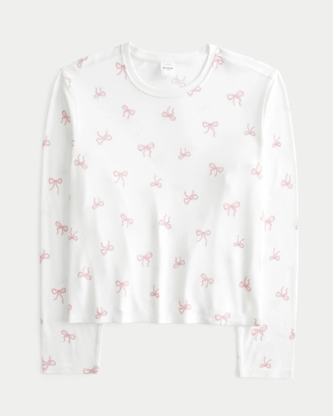 Women's Cozy Long-Sleeve Pajama Shirt | Women's Tops | HollisterCo.com