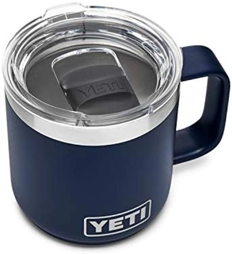 YETI Rambler 10 oz Stackable Mug, Vacuum Insulated, Stainless Steel with MagSlider Lid, Navy