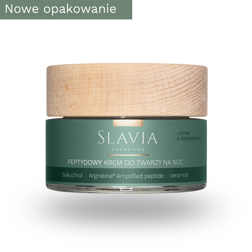 Peptydowy krem do twarzy na noc - 50 ml - Slavia Cosmetics