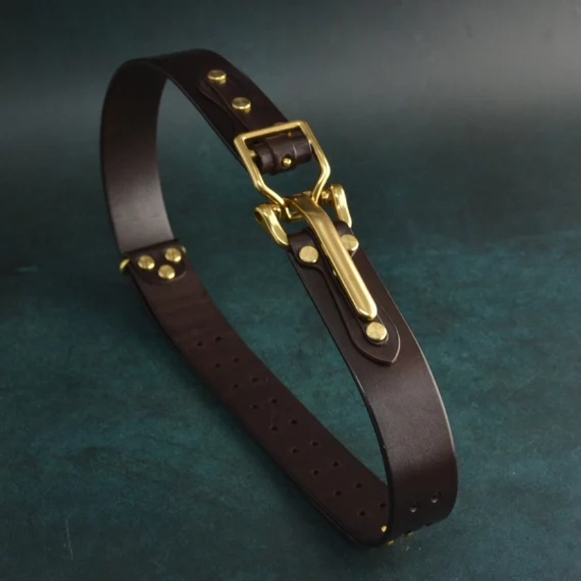 Handmade Littleton Cavalry Mens Leather Belt Man Outfit Belt