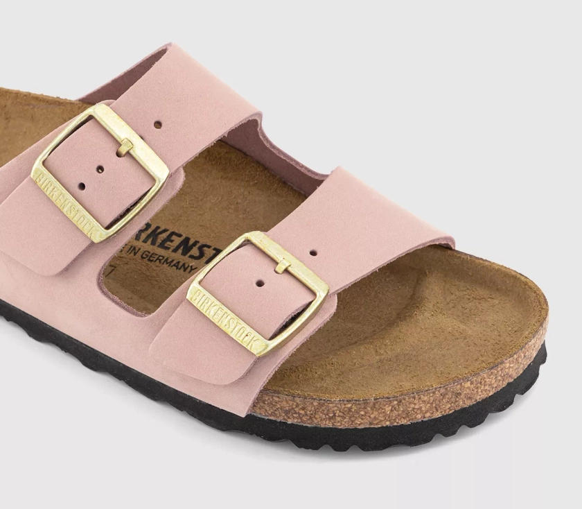 BIRKENSTOCK Arizona Two Strap Sandals Soft Pink Nubuck - Women’s Sandals
