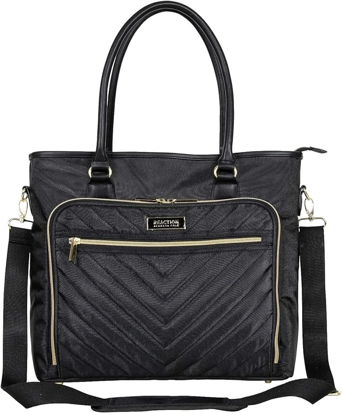 Kenneth Cole REACTION Chelsea Quilted Chevron 15" Laptop & Tablet Business Tote with Removable Shoulder Strap