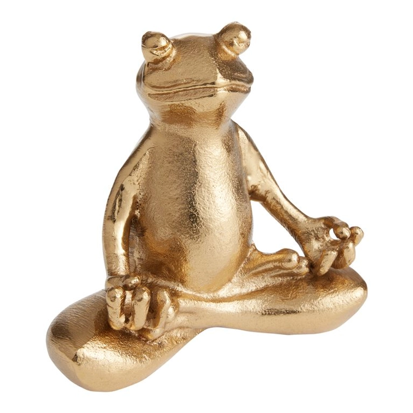 Gold Yoga Frog Decor - World Market