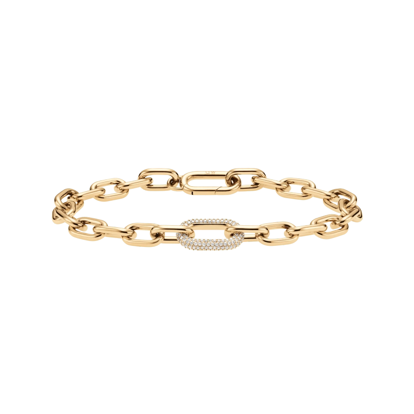 Crystal Link Bracelet Gold