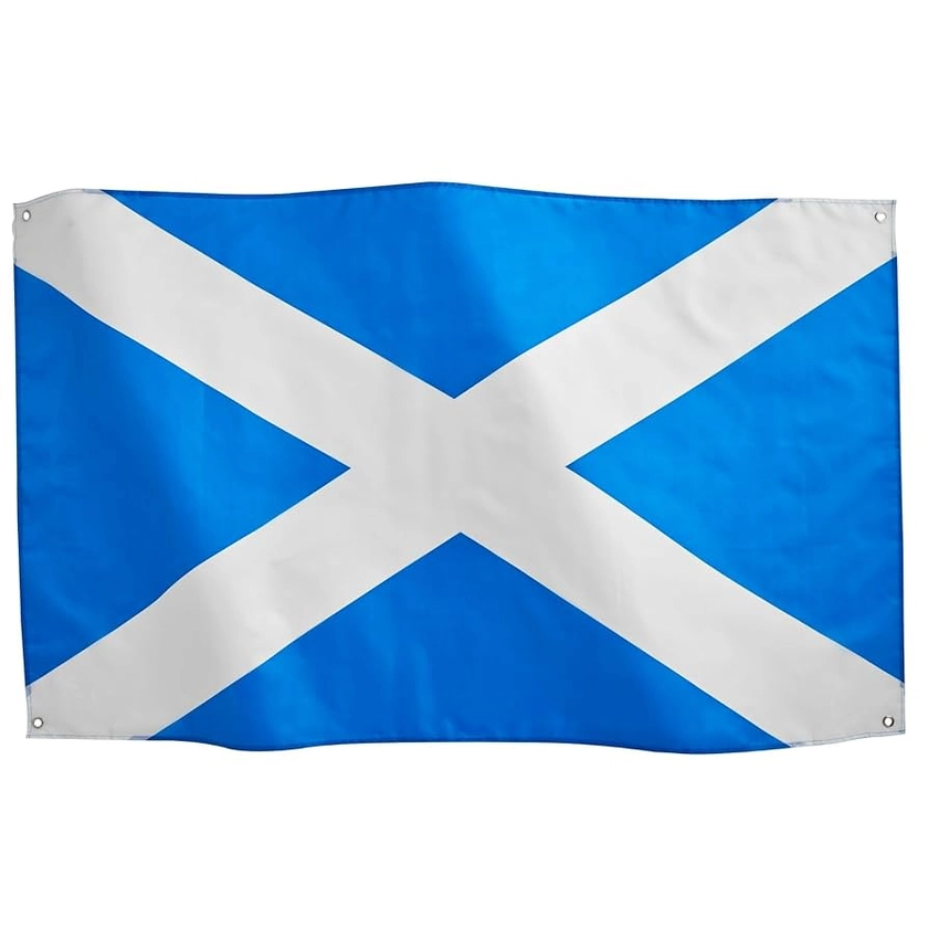 Runesol Scotland National Flag 3x5, 91x152cm, Saltire St Andrew's Cross Banner, Euro's 2024, Olympics, Brass Eyelet in Every Corner, Scottish Rugby, Darts, Premium Flags, Highland Games, Outside