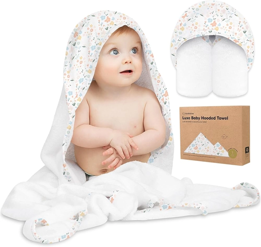 Amazon.com: KeaBabies Toalha com capuz para bebês - Viscose derivada de toalha de bebê de bambu, toalha de banho infantil, toalha com capuz grande, toalhas de bebê orgânicas com capuz para meninas, bebês, meninos : Bebê