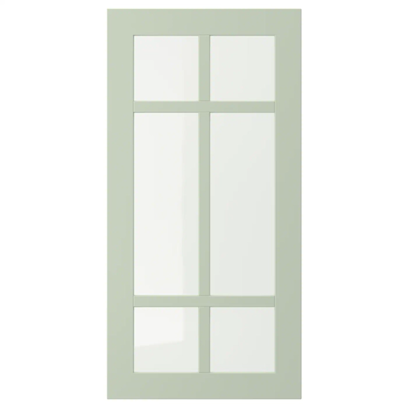 STENSUND Glass door - light green 40x80 cm