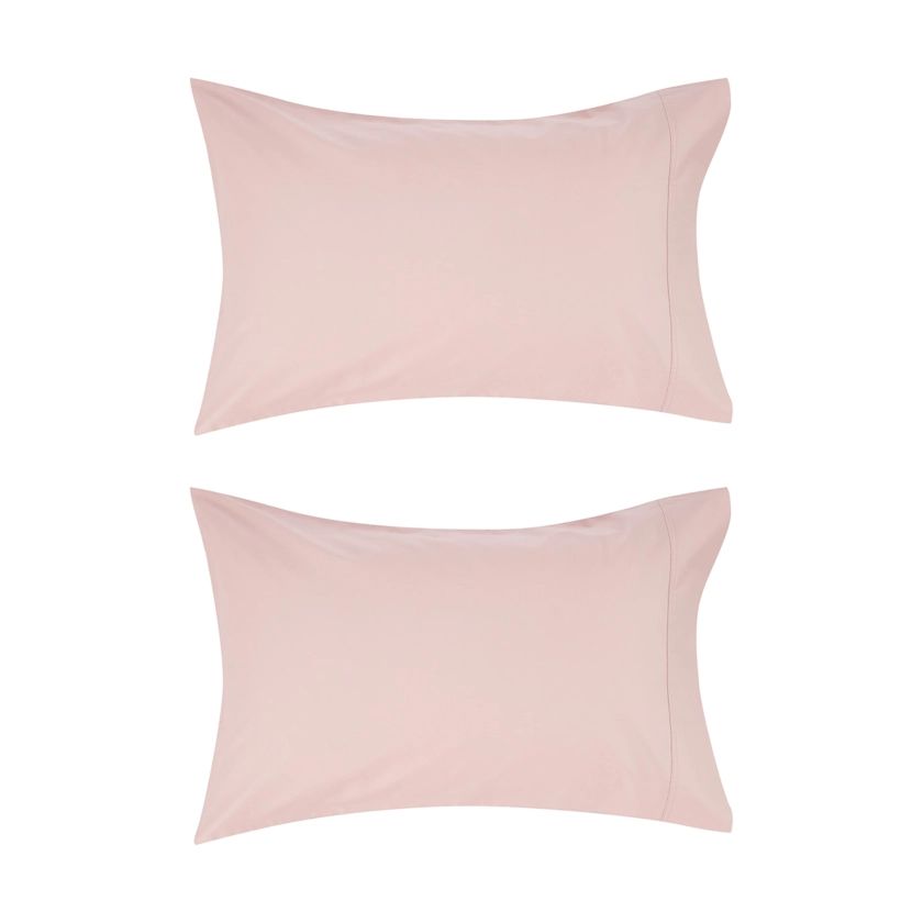 2 Pack 500 Thread Count Australian Grown Cotton Standard Pillowcases - Pink
