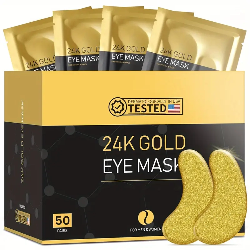 24k Gold Plated Eye Mask Men's Women' Eye Mask Eye - Temu