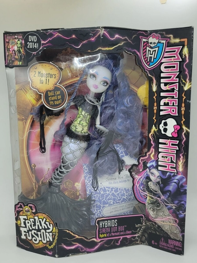 2013 Monster High Freaky Fusion Hybrid SIRENA VON BOO Mermaid Doll