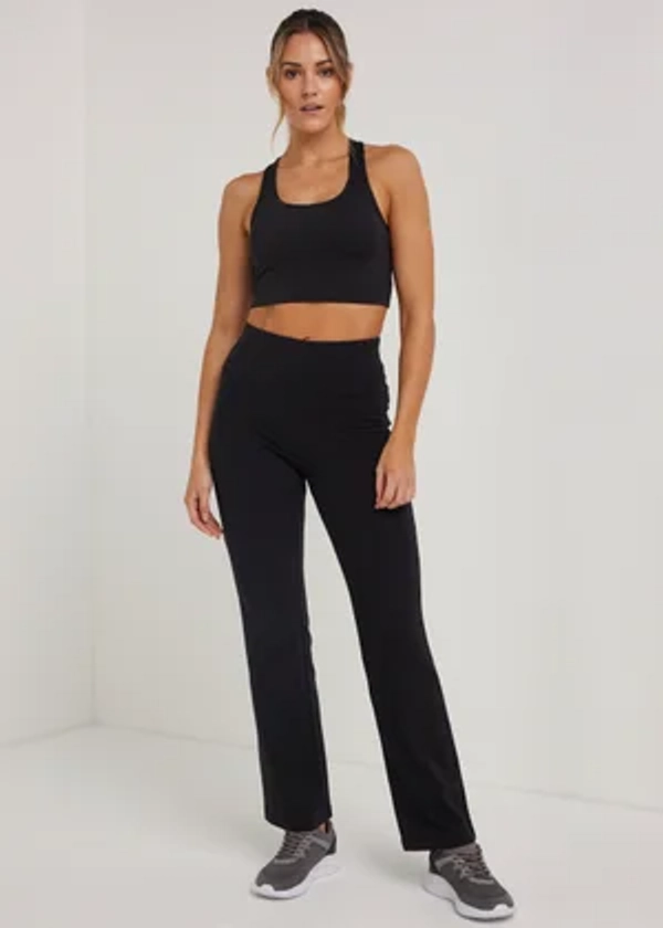 Souluxe Black Bootcut Sports Trousers