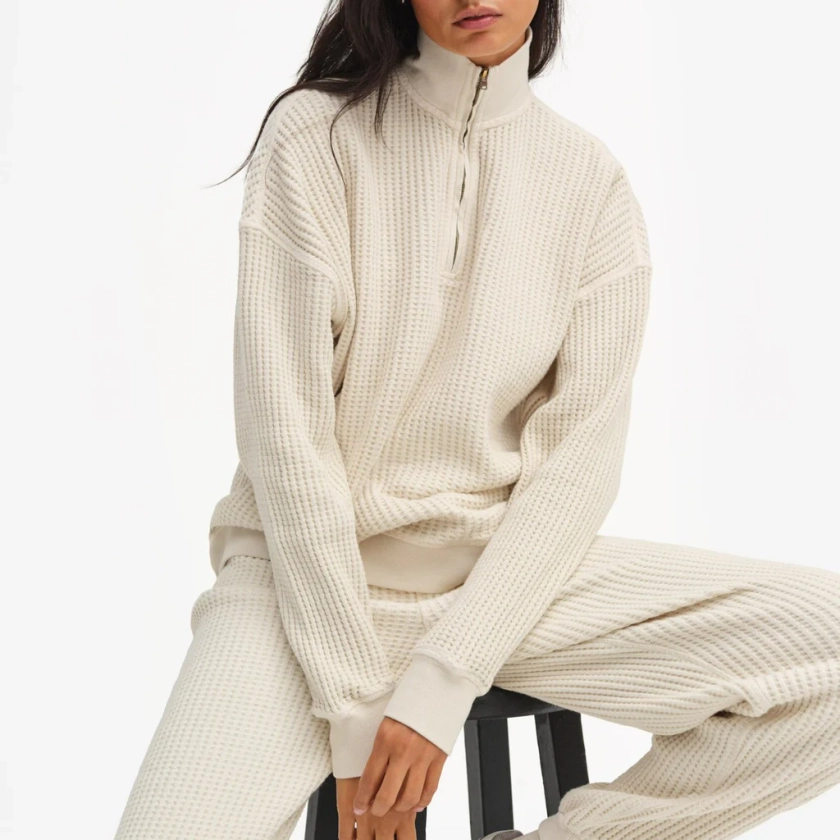 Organic Waffle Half-Zip Sweatshirt