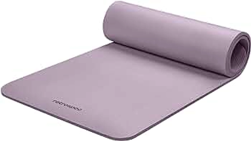 Retrospec Solana Yoga Mat 1/2" Thick w/Nylon Strap for Men & Women - Non Slip Exercise Mat for Yoga, Pilates, Stretching, Floor & Fitness Workouts