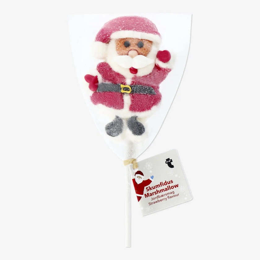 Santa marshmallow on a stick - Strawberry flavour