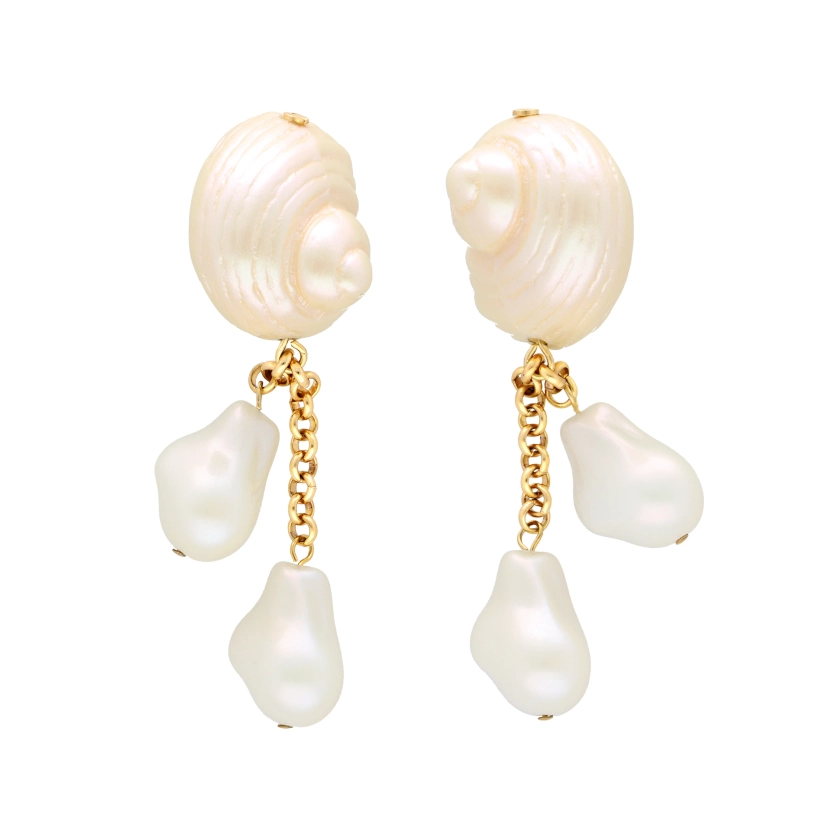 Shell Nugget Earring Pearl