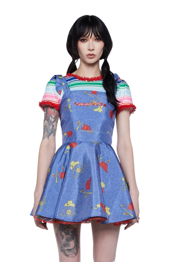 Dolls Kill X WB Horror Costume Dress- Multi