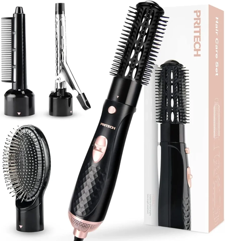 Hair Dryer Brush, Hot Brush for Hair Styling - Light Weight Blow Dry Hair Brush with 2 Heat Speed & 1 Cold Wind Hot Air Brush for Short Hair, 4 in 1 Hot Comb Hair Styling Appliances