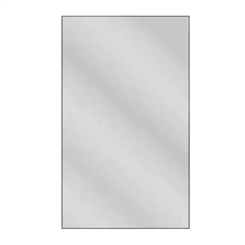 60 in. W x 40 in. H Oversized Rectangle Framed Black Mirror Decorative Large Wall Mirrors with Aluminum Frame