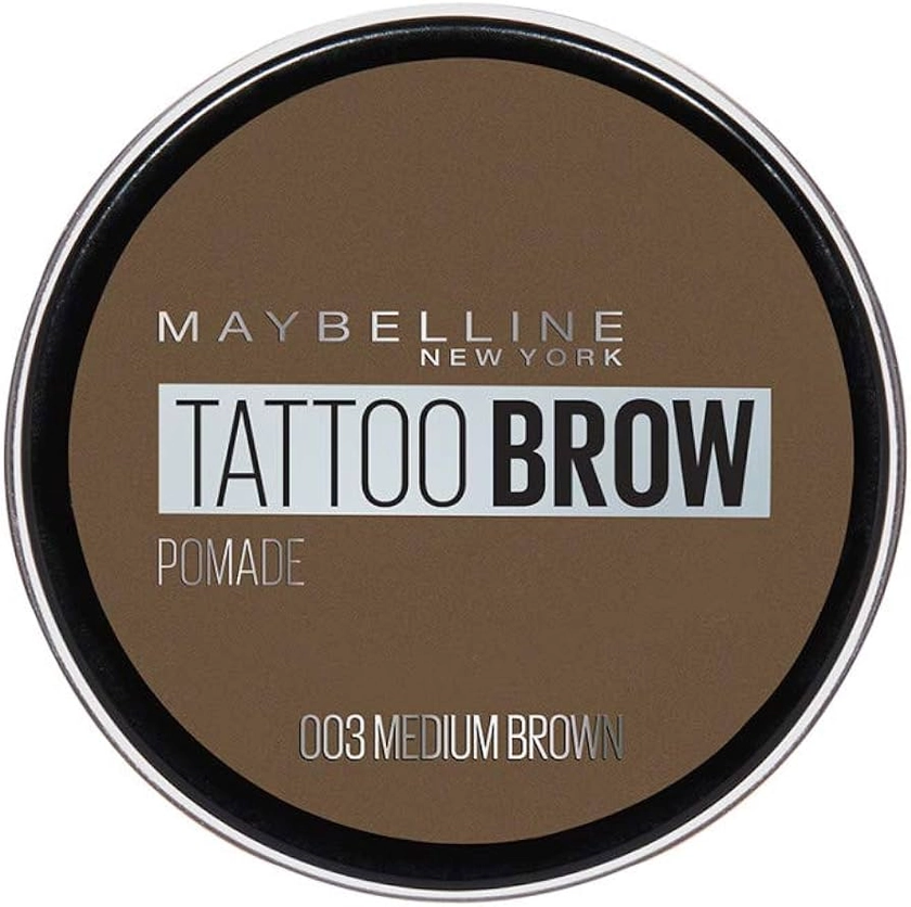 Maybelline New York Tattoo Brow Augenbrauenpomade in Nr. 03 Medium, 4 ml