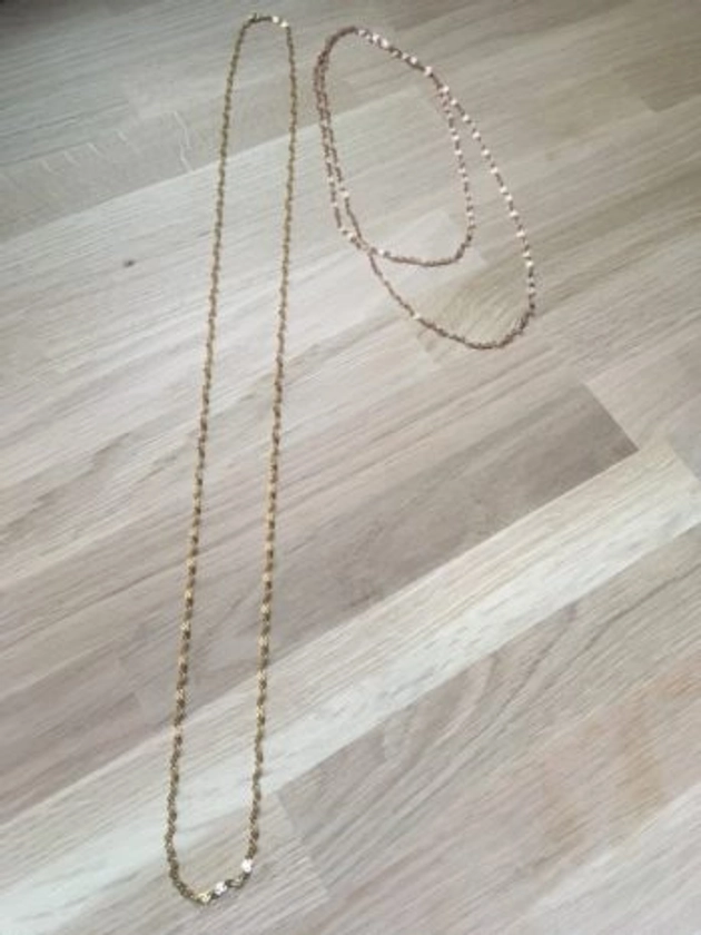 Sautoir maille coeur , vermeil ou vermeil rose – Hony Bijoux Paris