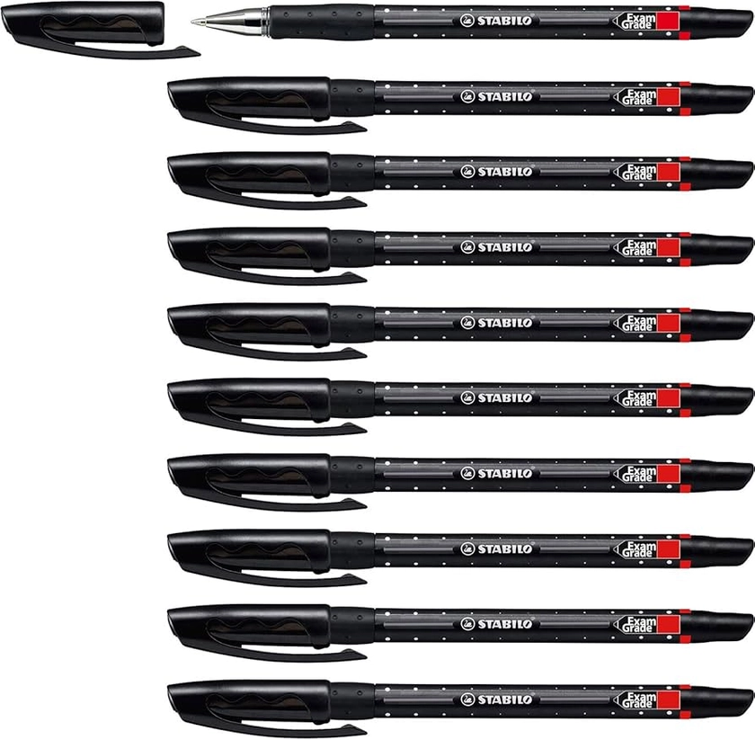 Ballpoint Pen - STABILO Exam Grade - Pack of 10 - Black