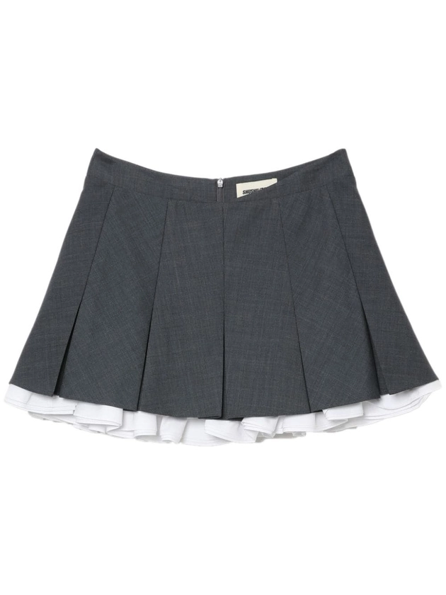 SHUSHU/TONG ruffled-trim Pleated Miniskirt - Farfetch