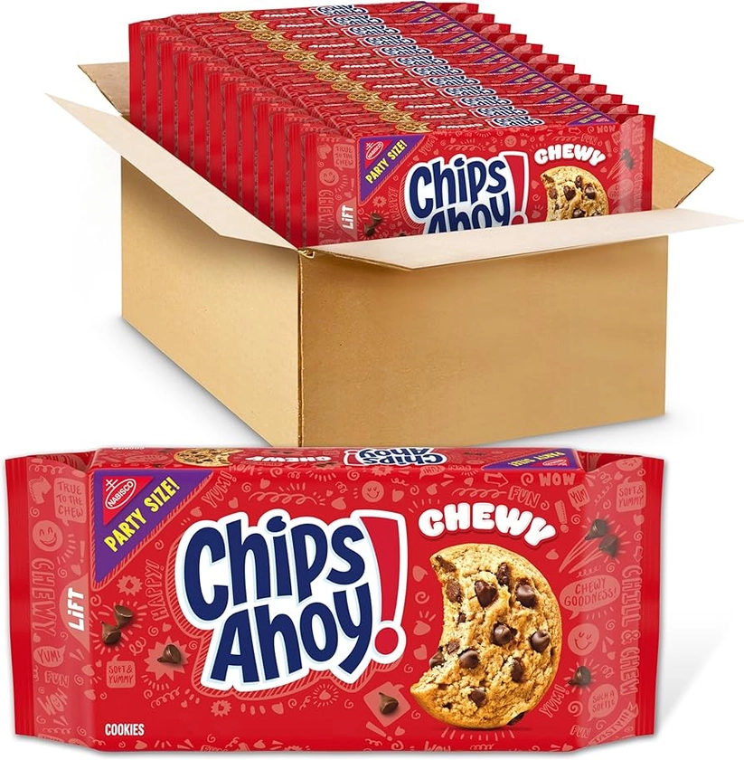 CHIPS AHOY! Chewy Chocolate Chip Cookies, Party Size, 12 - 26 oz Packs