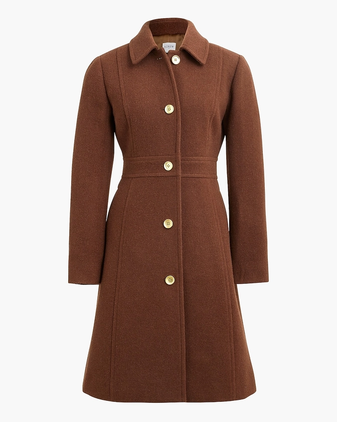 Wool-blend lady day coat