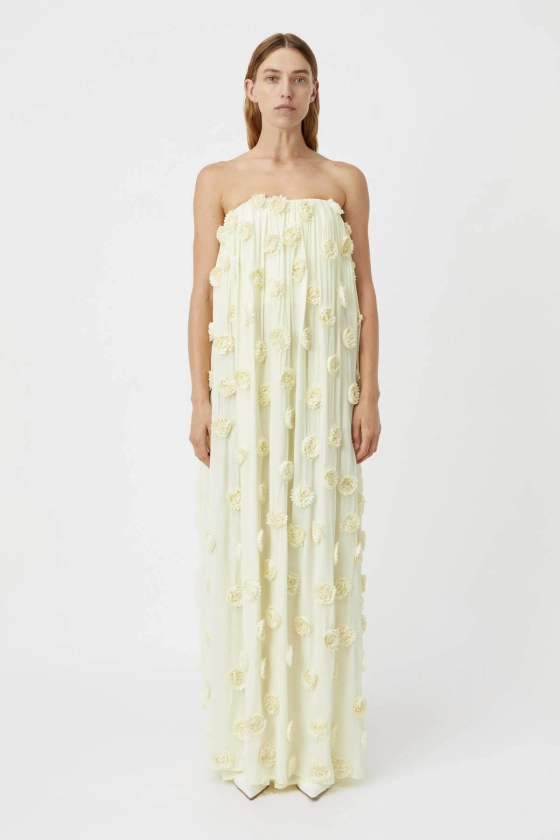 Daphne Strapless Dress in Lemon Yellow - CAMILLA AND MARC® C&M