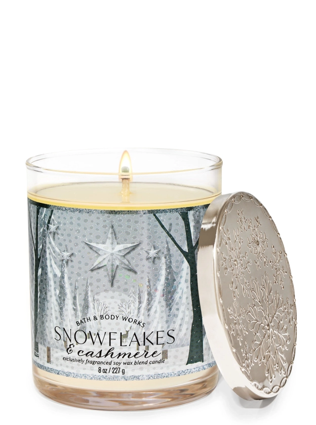 Snowflakes & Cashmere Single Wick Candle