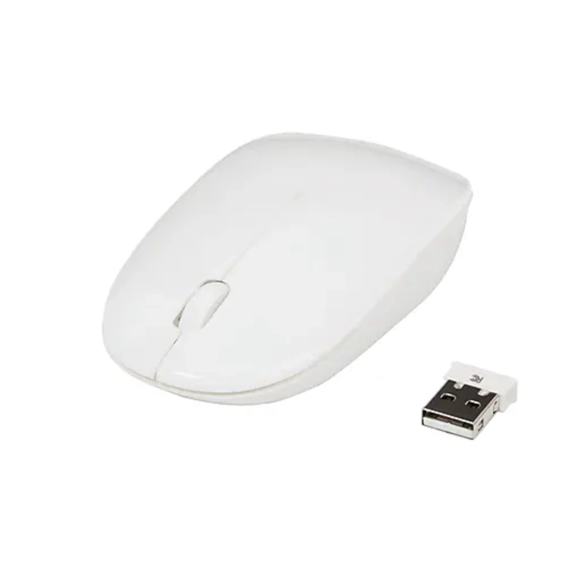 Staples Wireless Optical Mouse, White