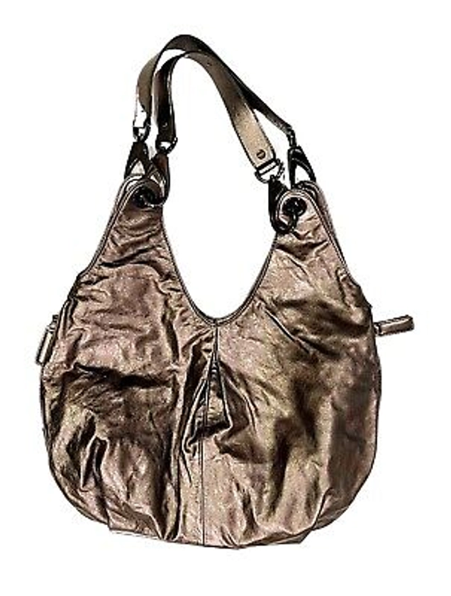 Kenneth Cole Reaction Metallic Pewter Leather Shoulder Hobo Hand Bag NEW Tag NWT | eBay