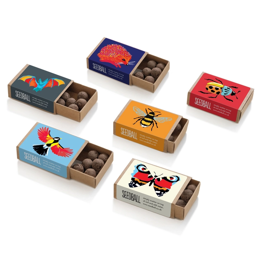 Seedball Wildlife Collection Seed Boxes - Peace With The Wild