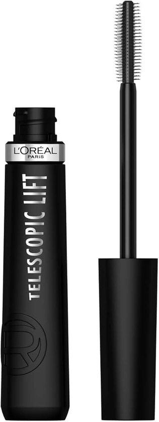 L'Oréal Paris Telescopic Mascara, Long-Lasting 36H Lift, Visible Lash Length Up to +5mm*, No Clumping & No Smudging & No Flaking, Telescopic Lift, Black