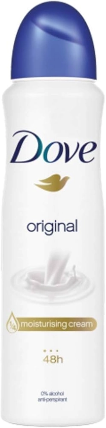 Dove Original Aerosol AntiPerspirant Deodorant 150ml Pack of 3