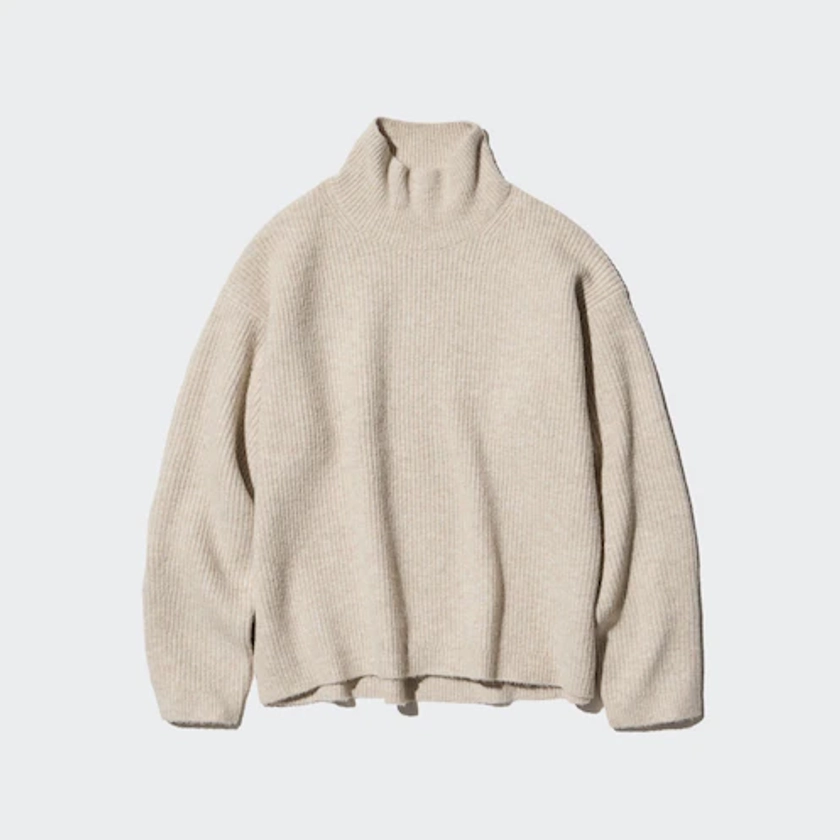 WOMEN'S SOUFFLE YARN HIGH NECK SWEATER | UNIQLO CA