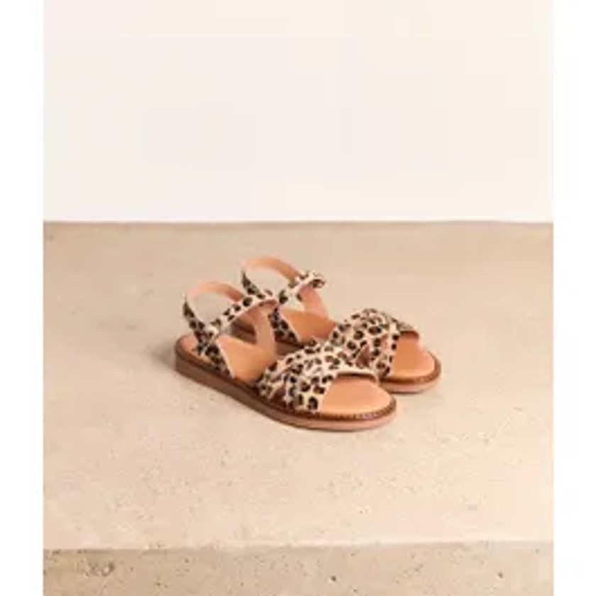 Sandales motif léopard Idylle