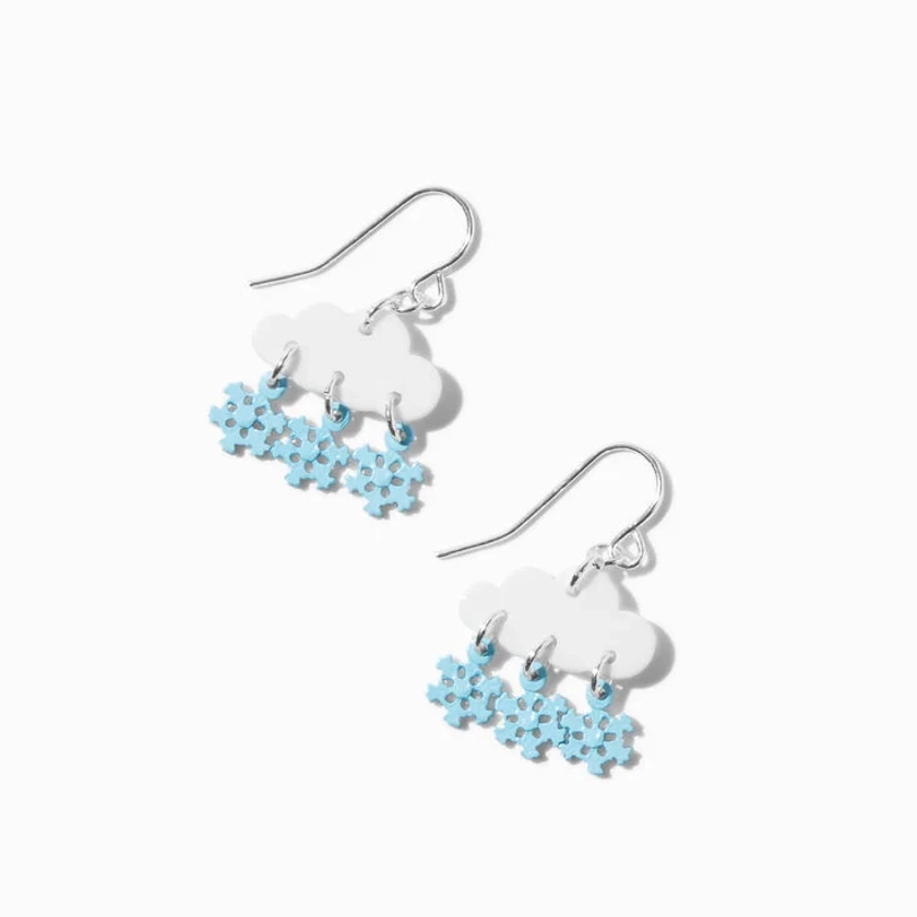 Cloud Snowflake Drop Earrings