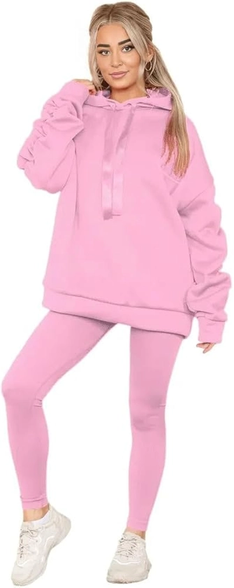 HUBIBUBI Women's Ruched Sleeve Oversized Hoodie Ladies Ribbon Hoodie Jumper top Sizes 8-22