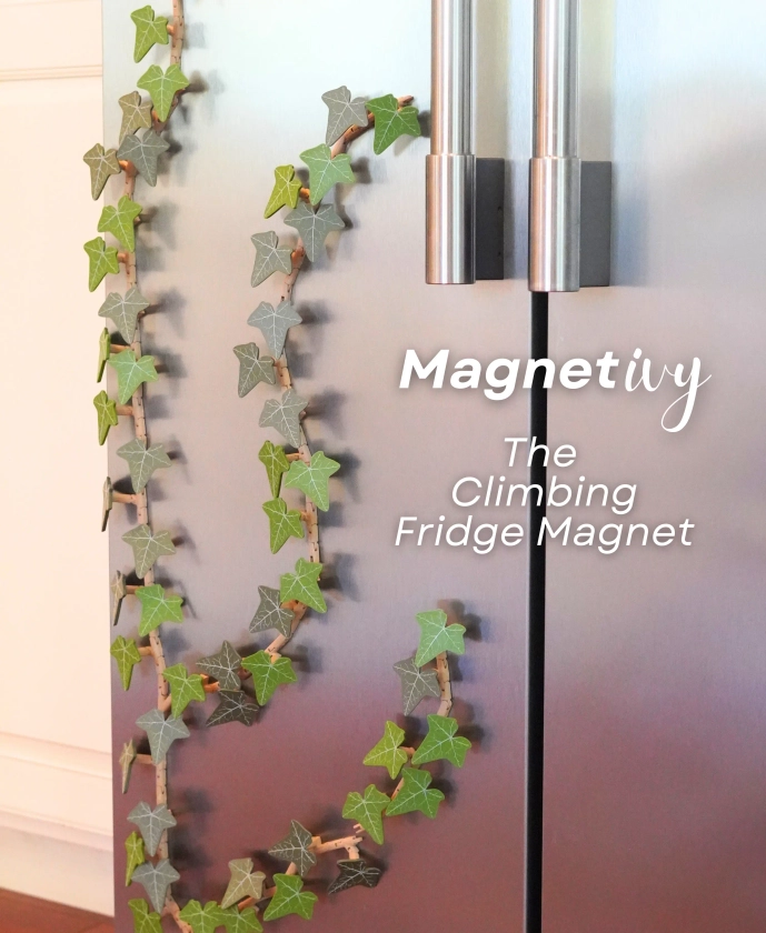 Magnetivy - English Ivy Fridge Magnet with Articulating Stems - Print in Place Hinges - 3D model by ForgeCore on Thangs