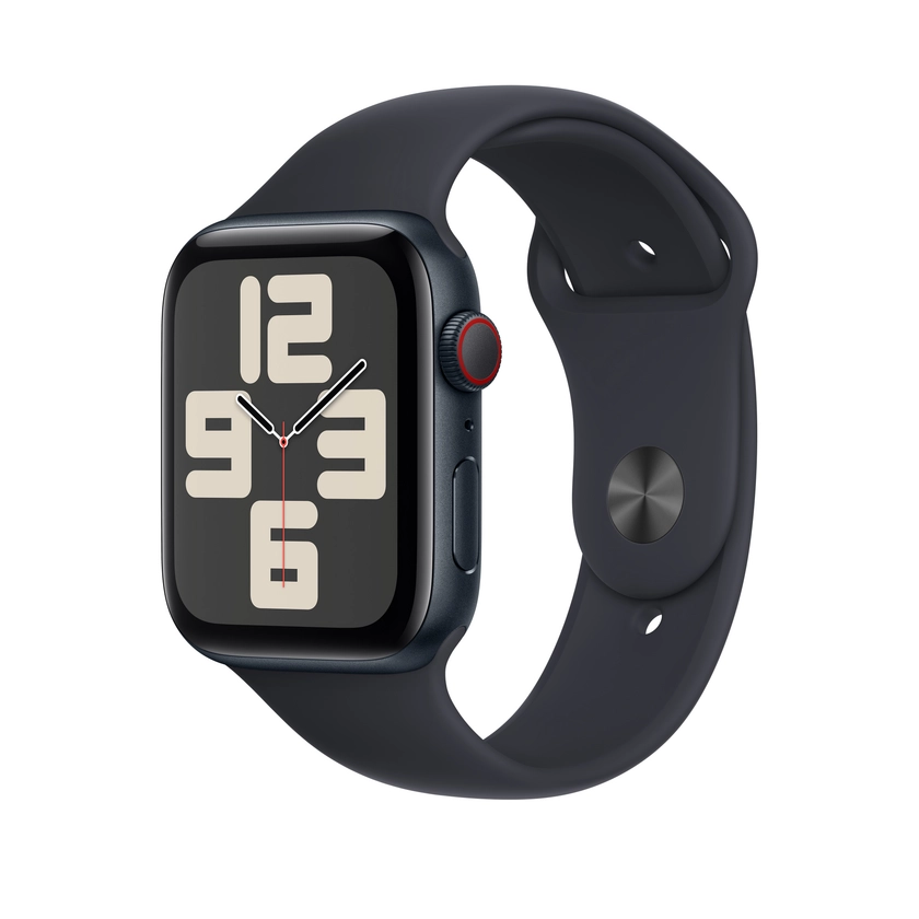 Apple Watch SE GPS + Cellular, Boîtier en aluminium minuit de 40 mm, Bracelet Sport minuit - S/M