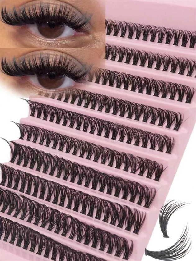 40P Faux Mink Eyelashes 200pcs Cluster Lashes 0.07mm D Curling 9-16mm Mix Natural Eyelashes Extension 3D Russian Strip Volume Individual Eyelash Cluster Makeup Tools - Eyes Makeup Sets For Mother